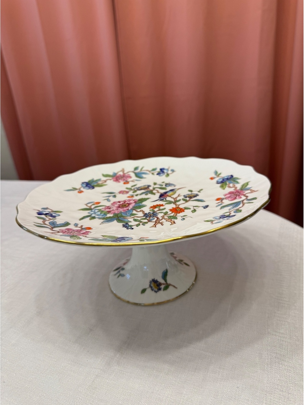 Vintage Aynsley Pembroke Fine Bone China Pedestal Cake Stand England